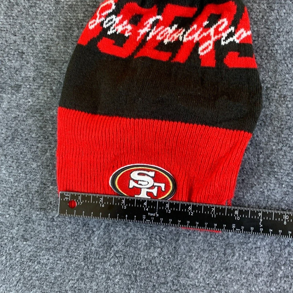 New Era San Francisco 49ers Beanie Youth OS Red Black Good Fleece Lined Knit